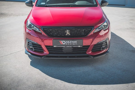 Maxton Front Splitter V.1 Peugeot 308 Gt Mk2 Facelift - Gloss Black