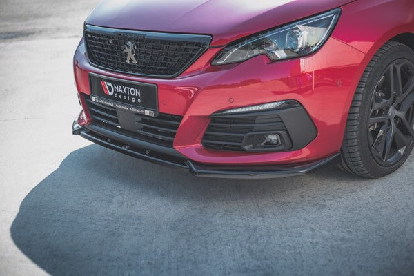 Maxton Front Splitter V.1 Peugeot 308 Gt Mk2 Facelift - Gloss Black