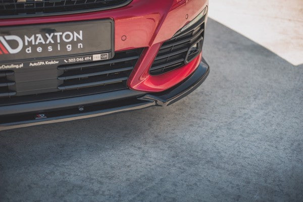 Maxton Front Splitter V.1 Peugeot 308 Gt Mk2 Facelift - Gloss Black