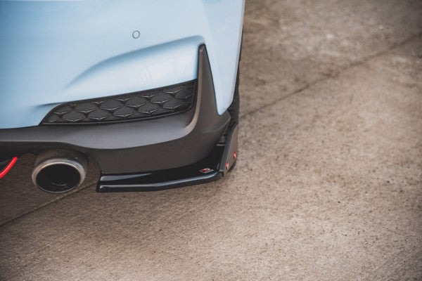 Maxton Rear Side Splitters + Flaps V.6 Hyundai I30 N Mk3 Hatchback - Gloss Black