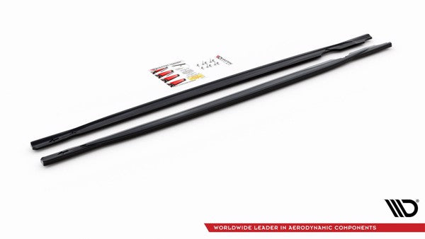 Maxton Side Skirts Diffusers V.1 Volkswagen Golf R Mk8 - Gloss Black