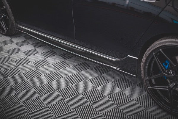 Maxton Side Skirts Diffusers V.1 Volkswagen Golf R Mk8 - Gloss Black