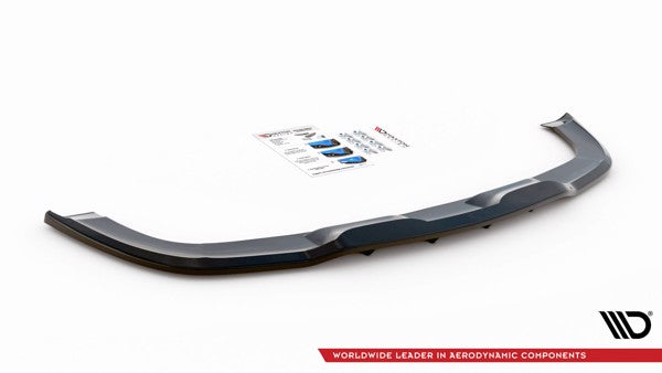 Maxton Central Rear Splitter (With Vertical Bars) Kia Xceed Mk1 - Gloss Black