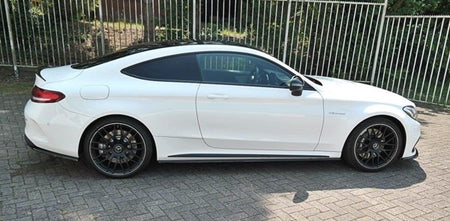 Maxton Side Skirts Diffusers Mercedes C-Class C205 63Amg Coupe - Gloss Black