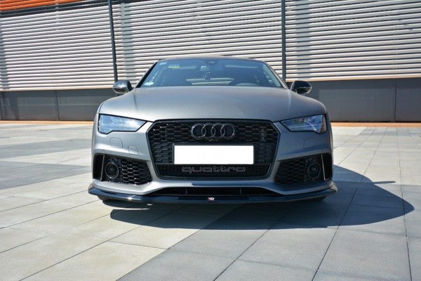 Maxton Front Splitter V.2 Audi RS7 Facelift - Gloss Black