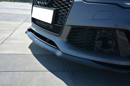 Maxton Front Splitter V.2 Audi RS7 Facelift - Gloss Black
