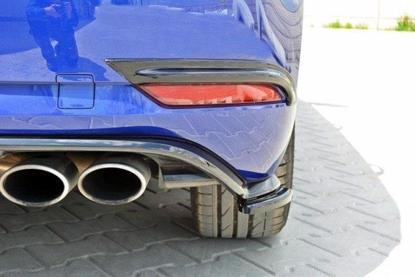 Maxton Rear Side Splitters VW Golf 7 R / R-Line Facelift - Gloss Black