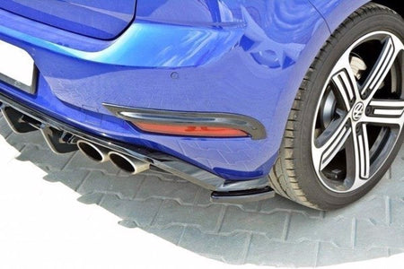 Maxton Rear Side Splitters VW Golf 7 R / R-Line Facelift - Gloss Black