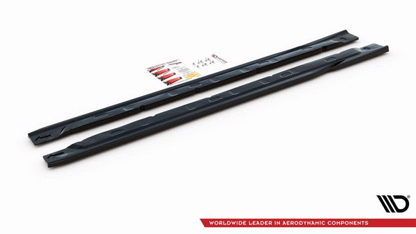 Maxton Side Skirts Diffusers Renault Clio Mk5 - Gloss Black