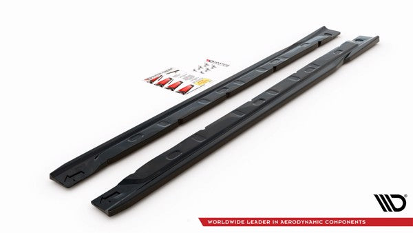 Maxton Side Skirts Diffusers Renault Clio Mk5 - Gloss Black