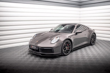 Maxton Side Skirts Diffusers Porsche 911 Carrera 4S 992 - Gloss Black