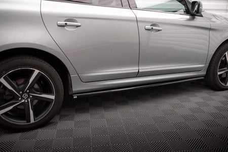 Maxton Side Skirts Diffusers Volvo Xc60 R-Design Mk1 Facelift - Gloss Black
