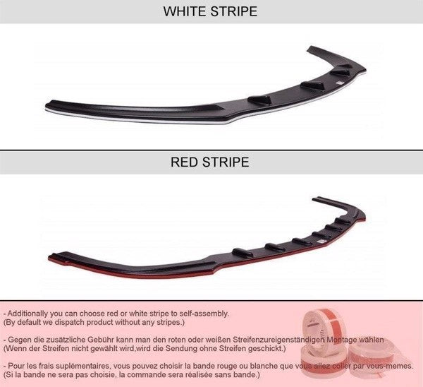 Maxton Front Splitter BMW 1 E81 / E87 (Standard Facelift Model) - Gloss Black