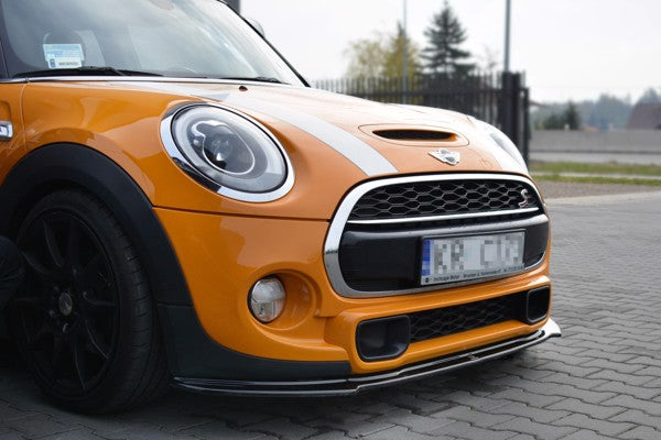 Maxton Front Splitter Mini Cooper S Mk3 Preface 3-Door (F56) - Gloss Black