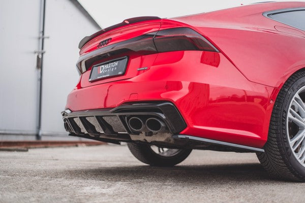 Maxton Rear Valance Audi S7 C8 - Gloss Black