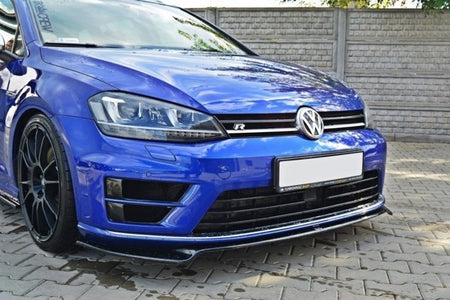 Maxton Front Splitter V.2 VW Golf 7 R / R-Line - Gloss Black