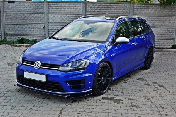 Maxton Front Splitter V.2 VW Golf 7 R / R-Line - Gloss Black