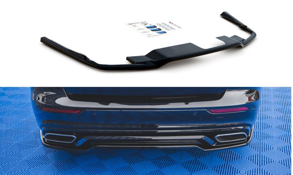 Maxton Central Rear Splitter Volvo S60/V60 R-Design Mk3 - Gloss Black