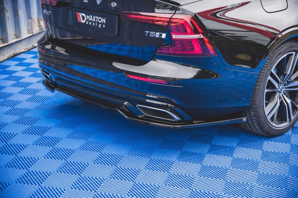 Maxton Central Rear Splitter Volvo S60/V60 R-Design Mk3 - Gloss Black