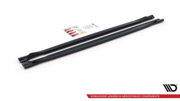 Maxton Side Skirts Diffusers Volkswagen T-Roc Mk1 - Gloss Black