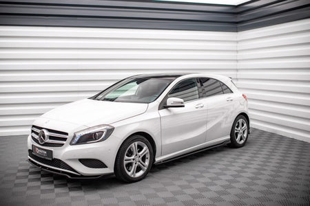 Maxton Side Skirts Diffusers V.1 Mercedes-Benz A W176 - Gloss Black
