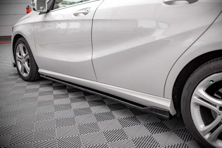 Maxton Side Skirts Diffusers V.1 Mercedes-Benz A W176 - Gloss Black