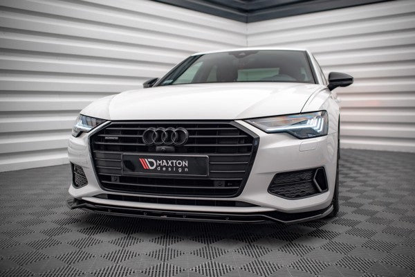 Maxton Front Splitter V.3 Audi A6 C8 - Gloss Black