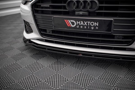 Maxton Front Splitter V.3 Audi A6 C8 - Gloss Black