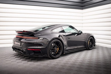 Maxton Side Skirts Diffusers Porsche 911 Turbo S 992 - Gloss Black