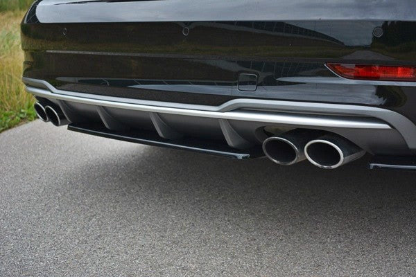 Maxton Central Rear Splitter Audi S3 8V Fl Hatchback / Sportback / Sedan - Gloss Black