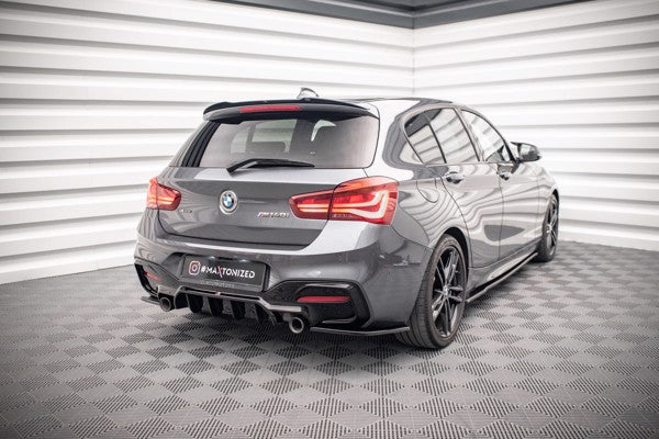 Maxton Spoiler Extension V.2 BMW 1 F20/F21 M-Power Facelift - Gloss Black