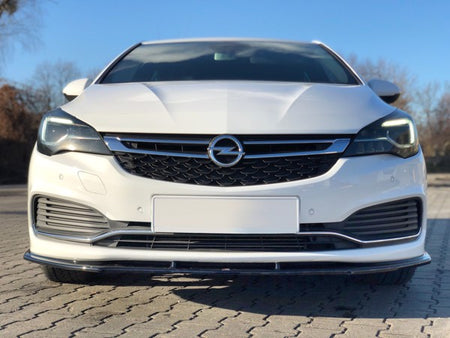 Maxton Front Splitter V.1 Opel Astra K Opc-Line - Gloss Black