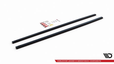 Maxton Side Skirts Diffusers V.2 VW Golf 7 Gti (Narrow) - Gloss Black