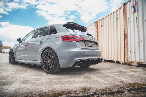 Maxton Rear Valance Audi RS3 8V Sportback - Gloss Black