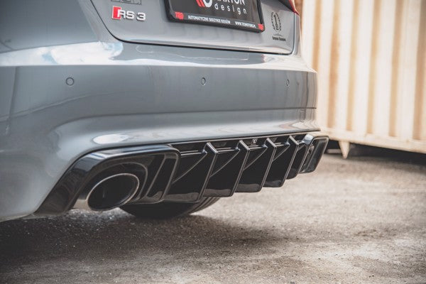 Maxton Rear Valance Audi RS3 8V Sportback - Gloss Black
