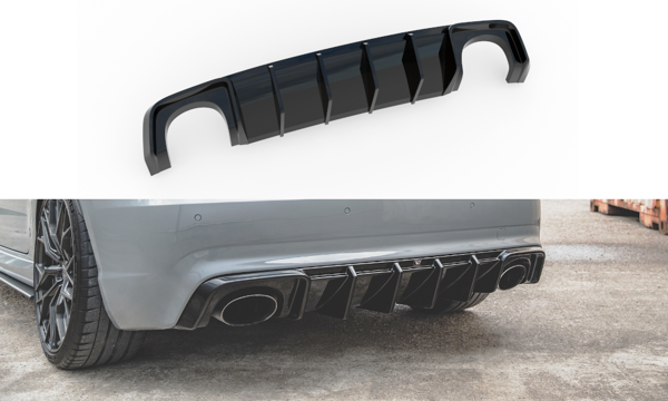 Maxton Rear Valance Audi RS3 8V Sportback - Gloss Black