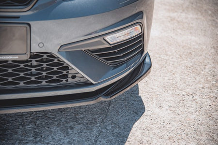 Maxton Front Splitter V.5 Seat Leon Cupra / Fr Mk3 Fl - Gloss Black