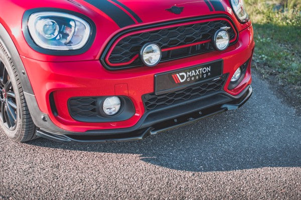 Maxton Front Splitter V.1 Mini Countryman Mk2 F60 Jcw - Gloss Black