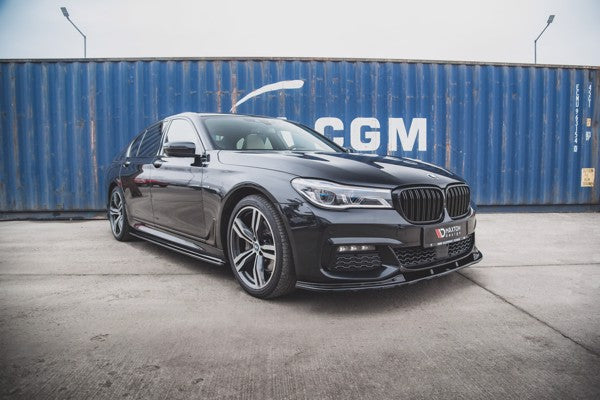 Maxton Front Splitter V.2 For BMW 7 M-Pack G11 - Gloss Black