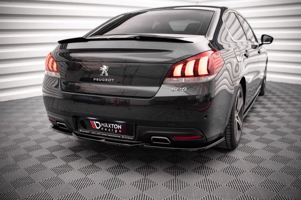 Maxton Central Rear Splitter Peugeot 508 Gt Mk1 Facelift - Gloss Black