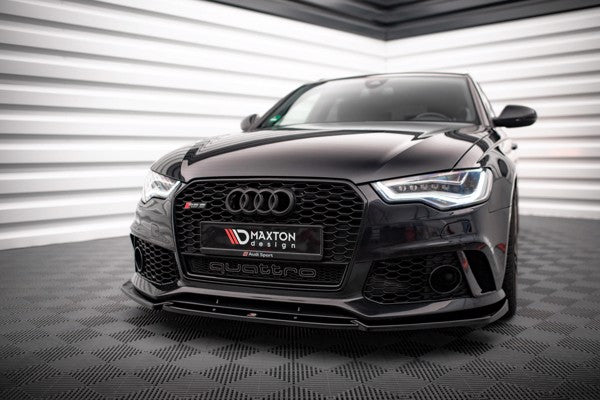 Maxton Front Splitter Audi A6 RS6 Look C7 - Gloss Black