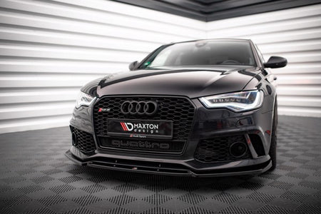Maxton Front Splitter Audi A6 RS6 Look C7 - Gloss Black
