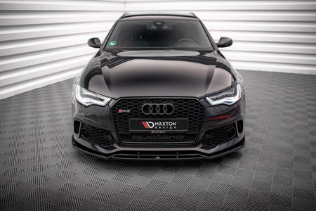 Maxton Front Splitter Audi A6 RS6 Look C7 - Gloss Black