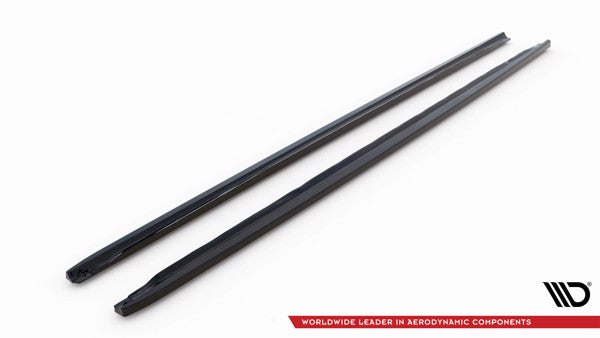 Maxton Side Skirts Diffusers Audi A4 B9 Facelift - Gloss Black