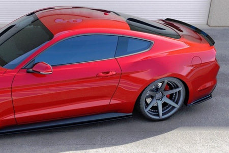Maxton Rear Side Splitters Ford Mustang Mk6 - Gloss Black