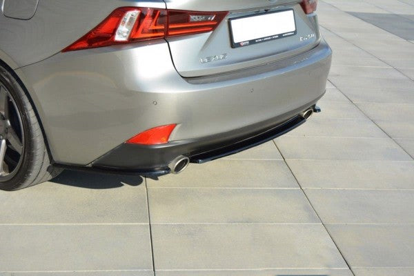 Maxton Central Rear Splitter Lexus Is Mk3 T (Without Vertical Bars) - Gloss Black