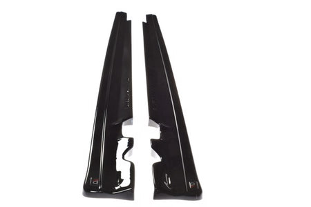 Maxton Side Skirts Diffusers Mercedes- Benz C-Class W205 Coupe Amg-Line - Gloss Black