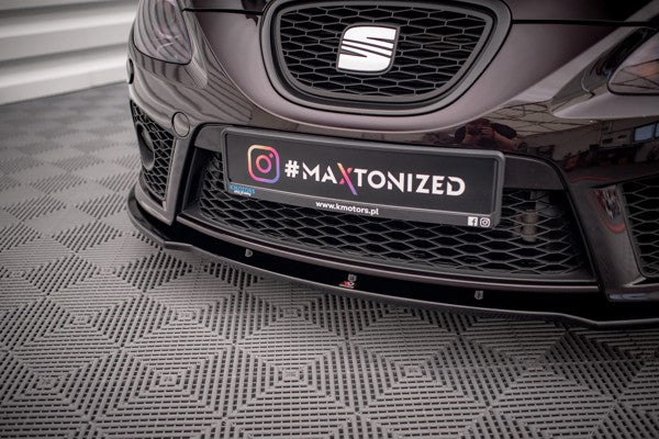 Maxton Front Splitter Seat Leon Mk2 Cupra Fr Preface - Gloss Black