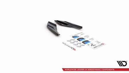 Maxton Rear Side Splitters VW Golf 8  - Gloss Black