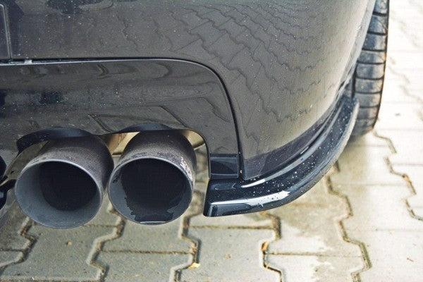 Maxton Rear Side Splitters For BMW 5 F11 M-Pack (Fits Two Double Exhaust Ends) - Gloss Black